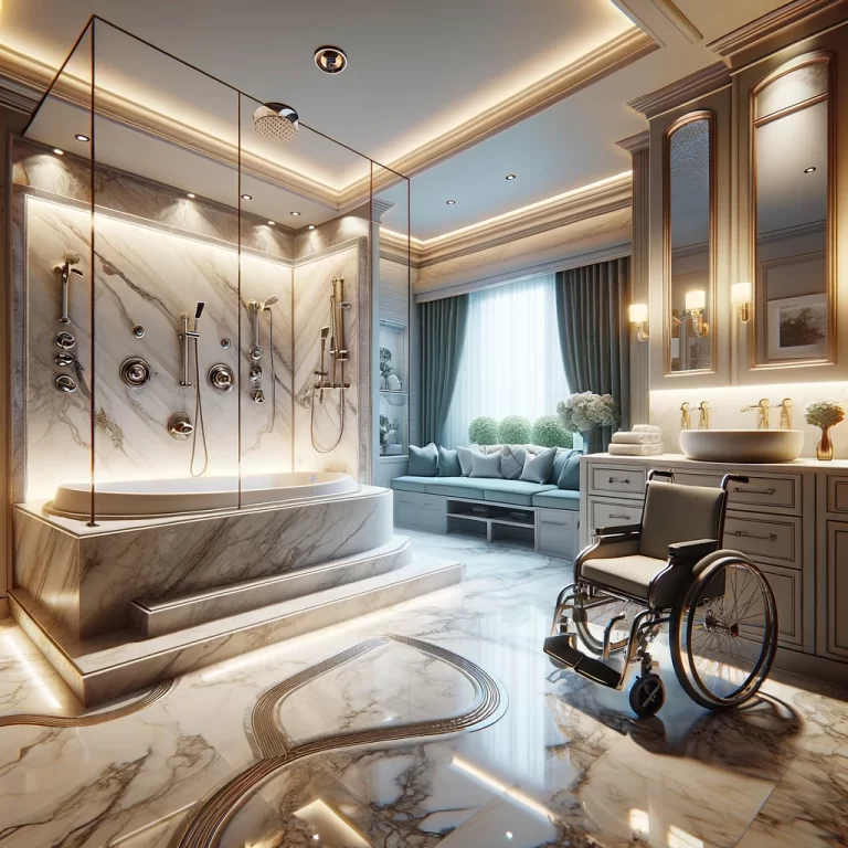 How big does a bathroom need to be to accommodate a wheelchair